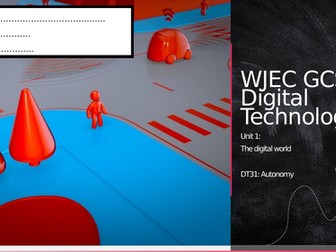 WJEC Digi Tech - Revision Workbook 31: Autonomy