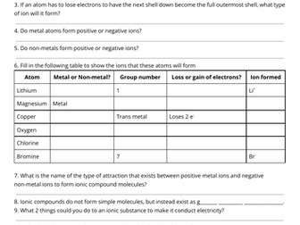 C10a Electrolysis - Scaffolded Workbook (Edexcel)