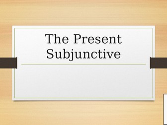 An introduction to the Spanish Present Subjunctive