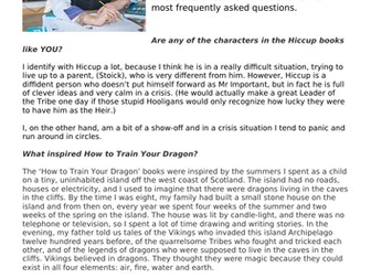 How to Train Your Dragon Reading Comprehension