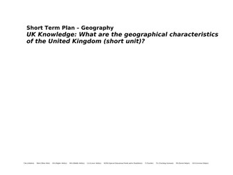 Geography - What are the geographical features of the UK? 7 weeks planning