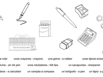 En mi estuche - Pencil Case Items Spanish