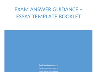OCR A LEVEL EXAM GUIDANCE BOOKLET
