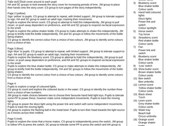 My Many Coloured Days Sensory Story Plan