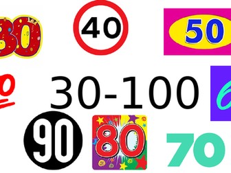 Numbers 30-100 Spanish