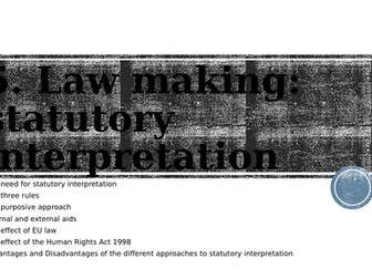 5. Statutory Interpretation AQA A level LAW