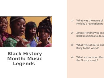 Black History Month Music Starter