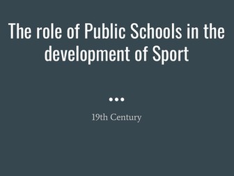 The role of Public Schools in Sport