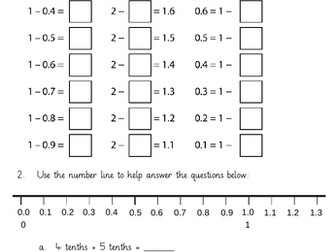 Calculate with decimal numbers within and across one whole