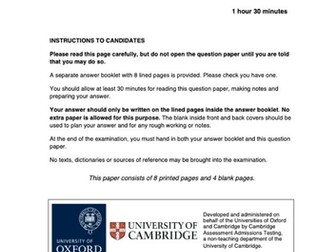 English Lit Admission Test (ELAT) mocks