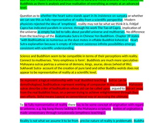 Buddhism Part B's- Bundle of 6 A* essays