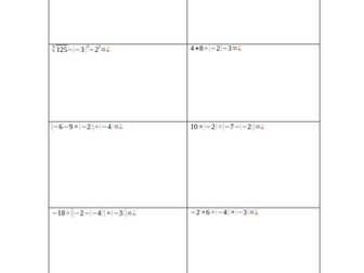 Year 9 Integers and Financial Maths Revision