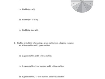 Year 9 Probability and Statistics Revision
