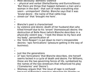 Streetcare Named Desire Violence Essay Plan