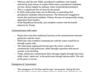 Politics A Level Theory of Party Decline & Renewal