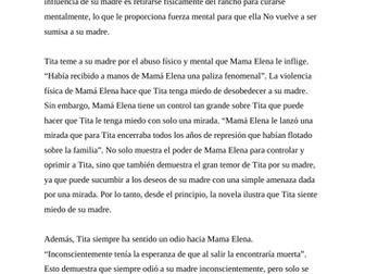 Como Agua Para Chocolate Essay Tita y Mama Elena