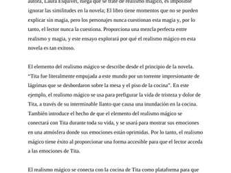 Como Agua Para Chocolate Essay Magical Realism