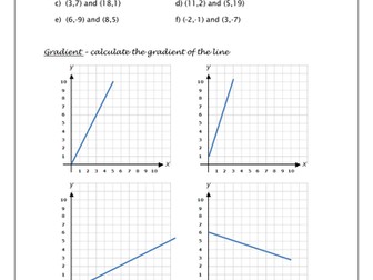 Linear Graphs Revision