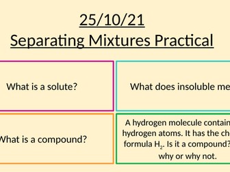 C2 1.1 Mixtures Practical