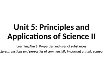 BTEC Level 3 Applied Science Unit 5 Learning Aim A2 (Chemistry)