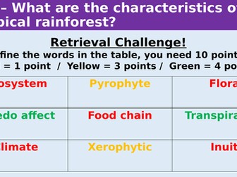 Tropical Rainforests - OCR B Geography Sustaining Ecosystems
