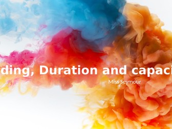 AQA A level Psych: Coding, Capacity & Duration Lessons