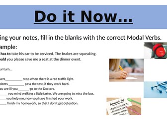 Modal Verbs within a Text