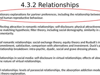 Evolutionary explanations (AQA Psychologgy Relationships)