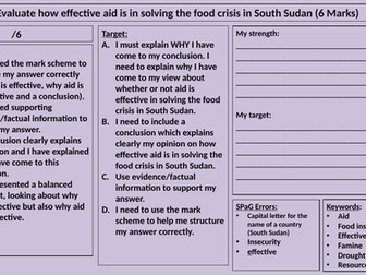 KS3 Marksheet Template