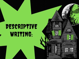 Descriptive & Creative  Writing Examples: Horror, Suspense, Spooky & Scary Descriptive Texts!