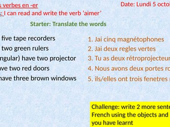 Year 7 French: Autumn 1