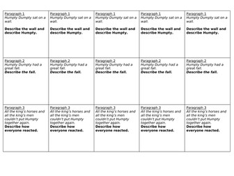 Teaching paragraphs with nursery rhymes