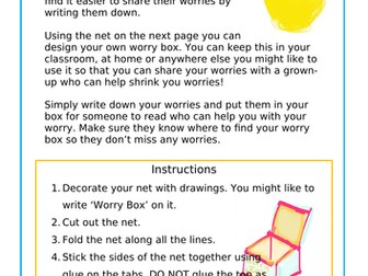 Ruby's Worry - Make Your Own Worry Box