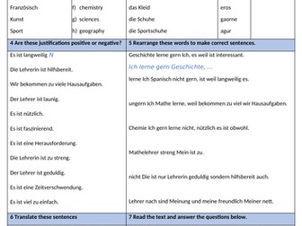 Schule - revision materials