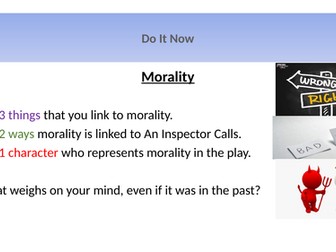 An Inspector Calls and Morality