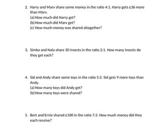 Mixed ratio questions