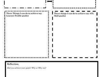 IB PYP Goal setting worksheet