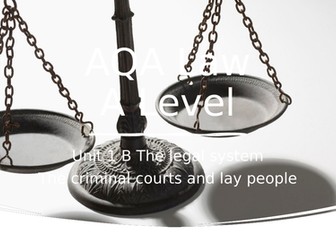 AQA A Level Law Criminal Courts and Lay people