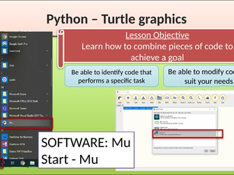 KS3 Graphics using python turtle