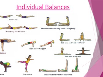 Gymnastics balances
