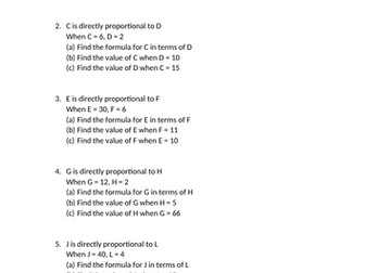 Simple proportion questions WITH ANSWERS