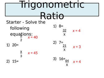 GCSE (F) - Trigonometry (Scaffolded)