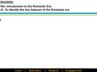 Introduction to the Romantic Era
