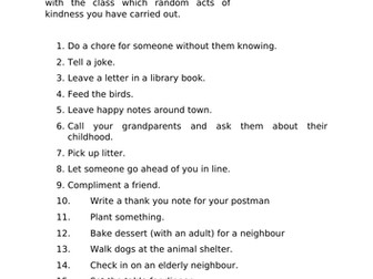 Random Acts of Kindness