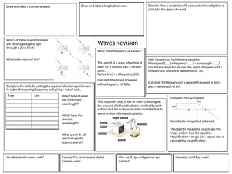 AQA Physics (triple) Waves foundation revision sheet