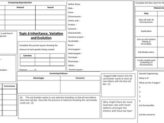 AQA Combined science B6 revision