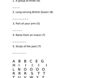 Word Puzzle End of Term Activity for Y5/ Y6