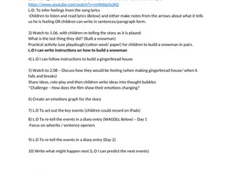 The Stepdad, Disney Christmas advert 2021 - Literacy/English plan 2 weeks