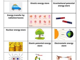 CP3a Energy Stores and Transfers CARDSORT -Support Level