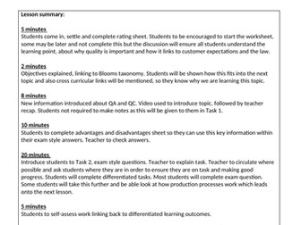 Quality control and quality assurance - OCR GCSE 9-1